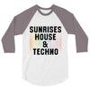 Sunrises House &amp; Techno 3/4 Sleeve Shirt