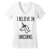 i believe in unicorns Women's V-Neck T-Shirt