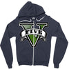 five logo Zipper Hoodie