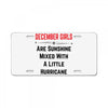 December Girls License Plate