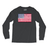 t-rex vintage american flag Long Sleeve Shirts