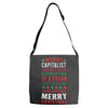 merry corruption of a pagan holiday Adjustable Strap Totes