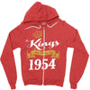 kings are born in 1954 Zipper Hoodie
