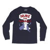 nuke the whales funny Long Sleeve Shirts
