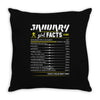 January Girl Facts Aquarius Throw Pillow