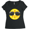 Lemon with Glasses Women's Triblend Scoop T-shirt