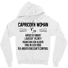 Capricorn Woman Zipper Hoodie