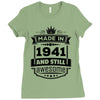 Made In 1941 And Still Awesome Ladies Fitted T-Shirt