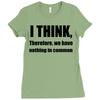 i think funny t shirt humor geek humor smart tee s 3xl Ladies Fitted T-Shirt