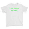 that&rsquo;s what she said t shirt the funny office tee Youth Tee