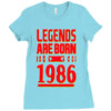 legends are born in 1986 hoodie Ladies Fitted T-Shirt