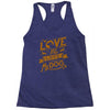me love my dog Racerback Tank