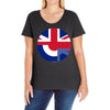 mod union jack, ideal gift, birthday present Ladies Curvy T-Shirt