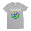 reindeer christmas Ladies Fitted T-Shirt