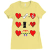ls lesbian full heart Ladies Fitted T-Shirt