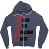 saved with amazing grace Zipper Hoodie