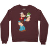 popeye spinach retro mens funny Crewneck Sweatshirt