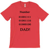 number one dad funny t shirt binary nerd geek tee s 3xl T-Shirt