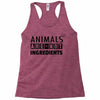 Animals Are Not Ingredients Racerback Tank