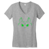 neon toothless Women's V-Neck T-Shirt