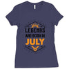 Legends are born in July Ladies Fitted T-Shirt