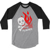 skull &amp; flames 3/4 Sleeve Shirt