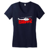 get to the choppa Women's V-Neck T-Shirt