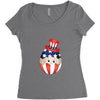 4th of July Peeking Baby Inside Egg Women's Triblend Scoop T-shirt