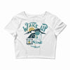 wake up and drink a coffee Crop Top