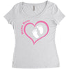 Baby Girl with Heart Any Name Customized Women's Triblend Scoop T-shirt