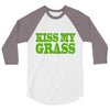 kiss my grass 3/4 Sleeve Shirt