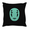 kaonashi mask spirited away Throw Pillow