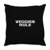 veggie rule Throw Pillow