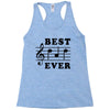 Best Dad Ever Funny Music Note Racerback Tank