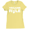 vegans rule Ladies Fitted T-Shirt