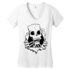 bart skull Women's V-Neck T-Shirt