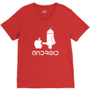android robot spoof V-Neck Tee