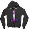 inverted galaxy cross funny  religion banter space fashion new Zipper Hoodie