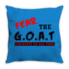 the goat white t shirt greatest of all time basketball baseball footba Throw Pillow