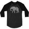 elephant filled pattern cool 3/4 Sleeve Shirt