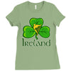 ireland shamrock Ladies Fitted T-Shirt