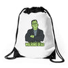 old school zombie Drawstring Bags