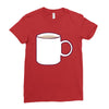 glass and coffee Ladies Fitted T-Shirt