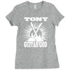 guitar god t shirt personalised guitarists Ladies Fitted T-Shirt