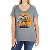 happy halloween 1 Ladies Curvy T-Shirt