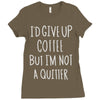 coffee tee Ladies Fitted T-Shirt