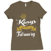 kings are born in february Ladies Fitted T-Shirt