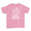 You Cant Scare Me I am Biker Brother Youth Tee