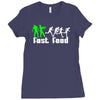 zombie fast food  funny Ladies Fitted T-Shirt