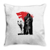 the king and the white wol Throw Pillow